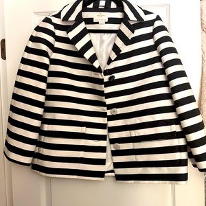 NWT KATE SPADE New York LANDON Striped Black/White Jacket